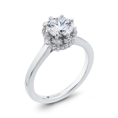 Diamond Engagement Ring in 14K White Gold (Semi-Mount)