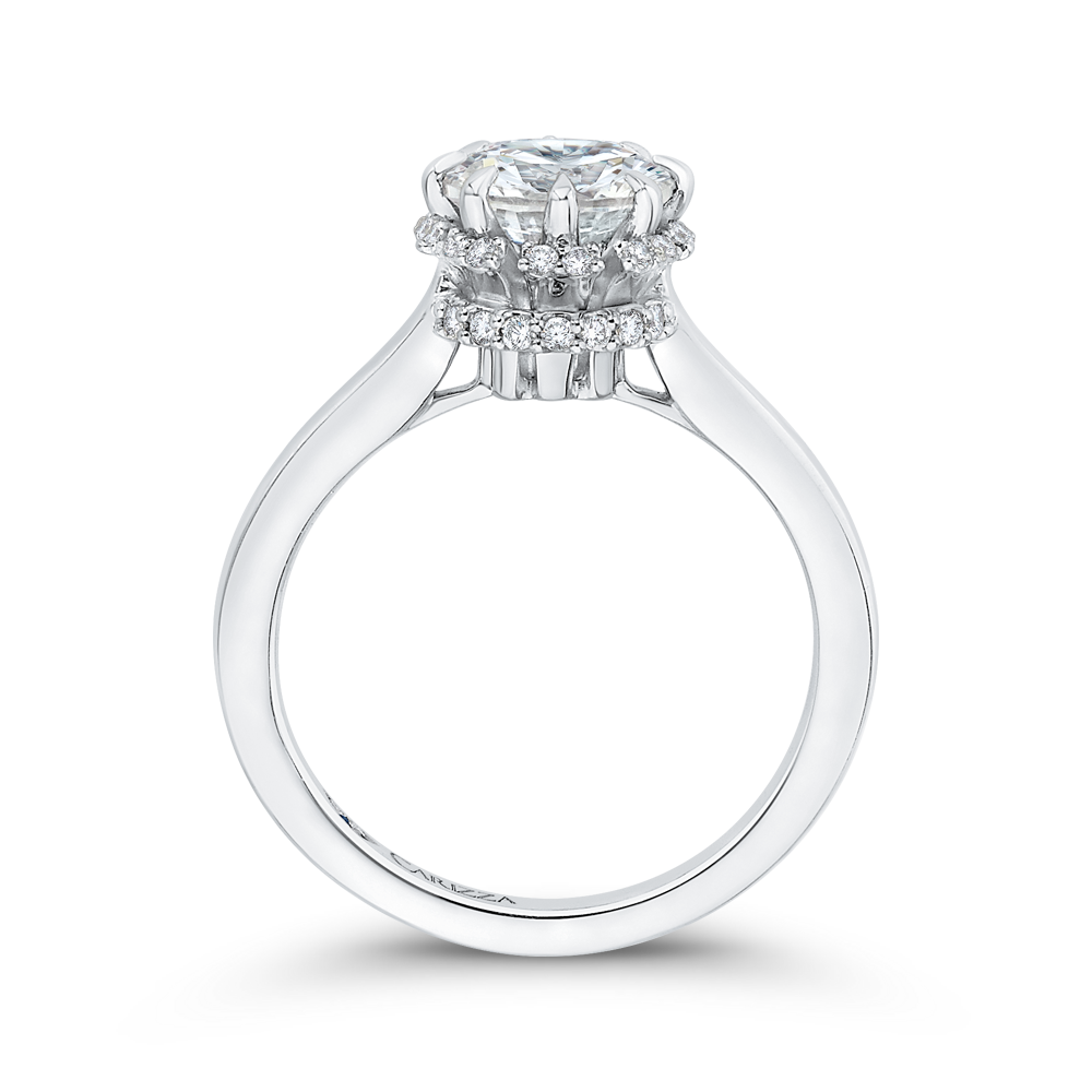 Diamond Engagement Ring in 14K White Gold (Semi-Mount)