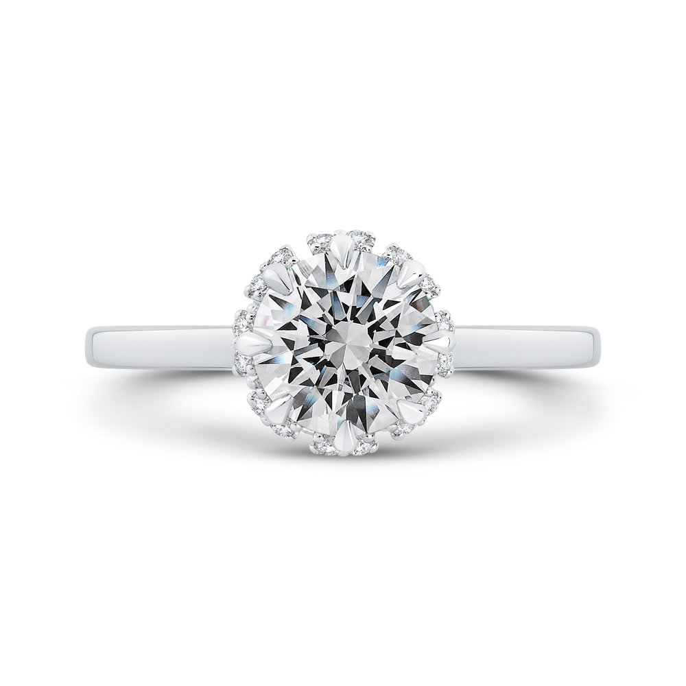 Diamond Engagement Ring in 14K White Gold (Semi-Mount)