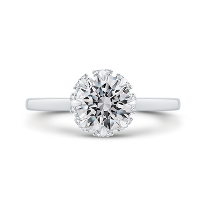 Diamond Engagement Ring in 14K White Gold (Semi-Mount)