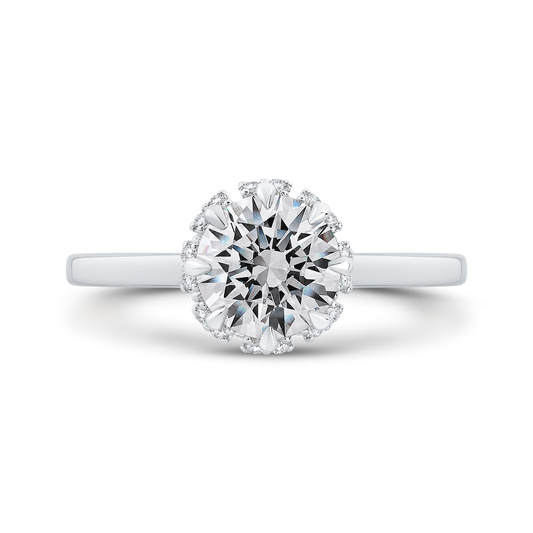 Diamond Engagement Ring in 14K White Gold (Semi-Mount)