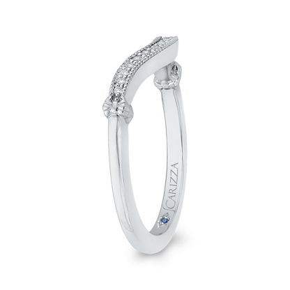 Round Diamond Wedding Band in 14K White Gold