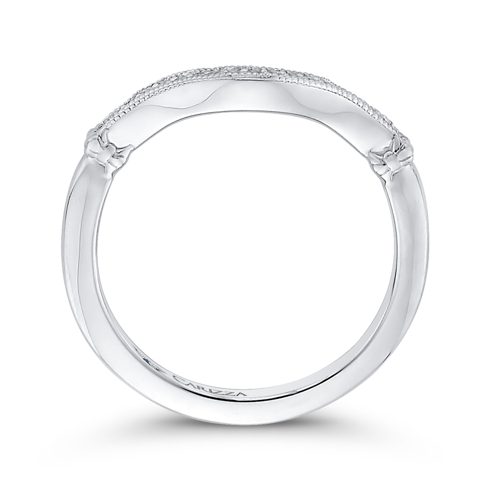 Round Diamond Wedding Band in 14K White Gold