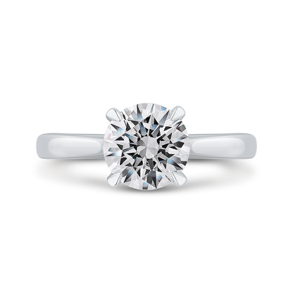 Round Diamond Engagement Ring in 14K White Gold (Semi-Mount)