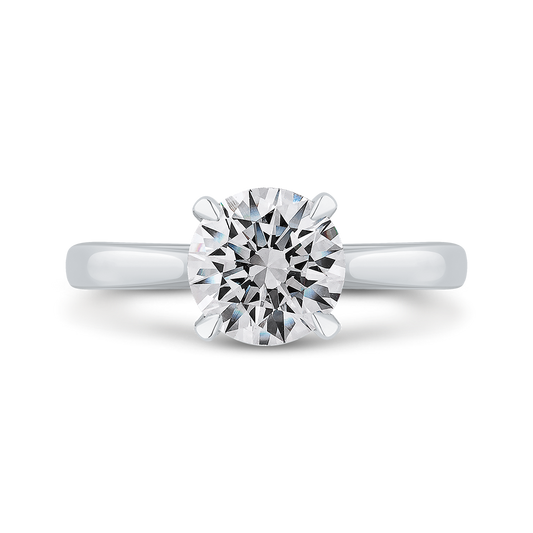 Round Diamond Engagement Ring in 14K White Gold (Semi-Mount)