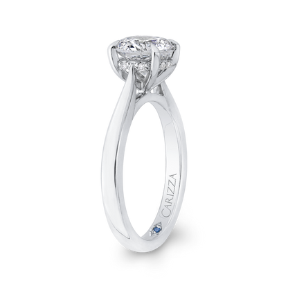 Round Diamond Engagement Ring in 14K White Gold (Semi-Mount)