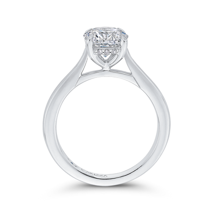 Round Diamond Engagement Ring in 14K White Gold (Semi-Mount)