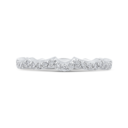 Round Diamond Wedding Band in 14K White Gold