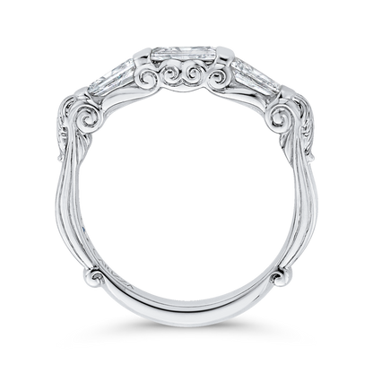 Baguette Cut Diamond Wedding Band in 14K White Gold