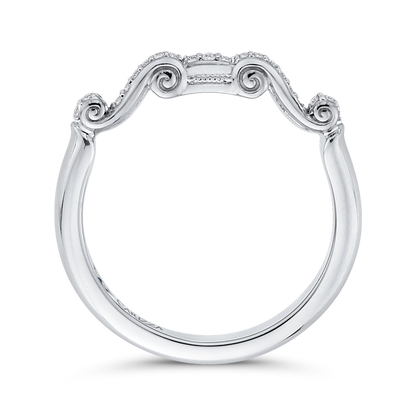 Round Diamond Wedding Band in 14K White Gold