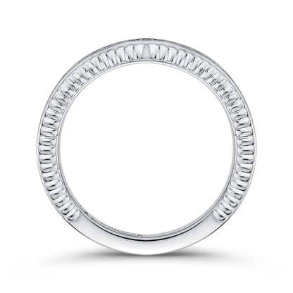 Round Diamond Wedding Band in 14K White Gold