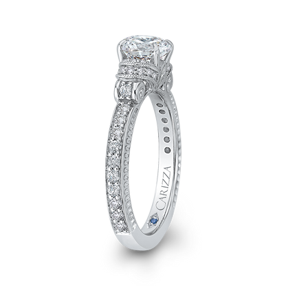 Diamond Engagement Ring in 14K White Gold (Semi-Mount)