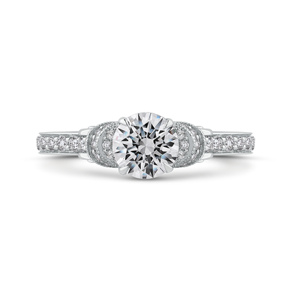 Diamond Engagement Ring in 14K White Gold (Semi-Mount)