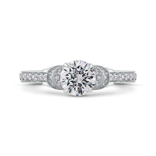 Diamond Engagement Ring in 14K White Gold (Semi-Mount)