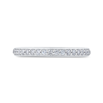 Round Diamond Wedding Band in 14K White Gold