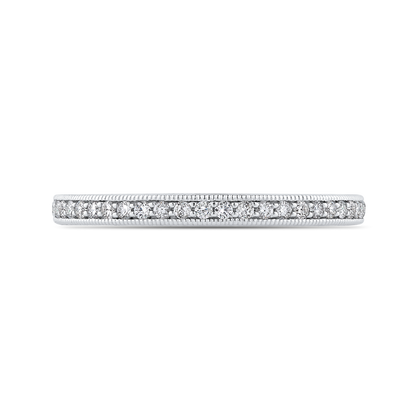 Round Diamond Wedding Band in 14K White Gold