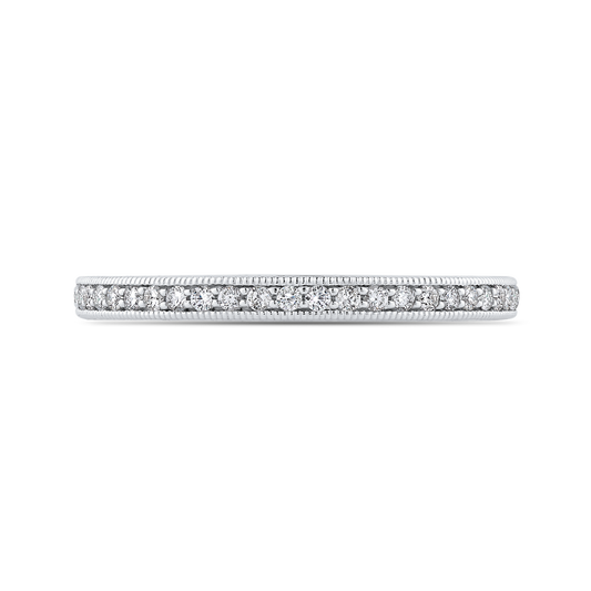 Round Diamond Wedding Band in 14K White Gold