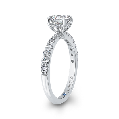 Round Diamond Engagement Ring in 14K White Gold (Semi-Mount)