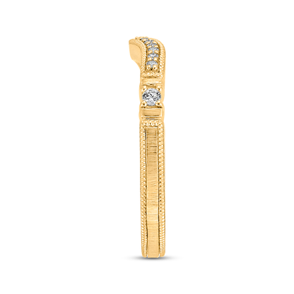 Round Diamond Wedding Band in 14K Yellow Gold
