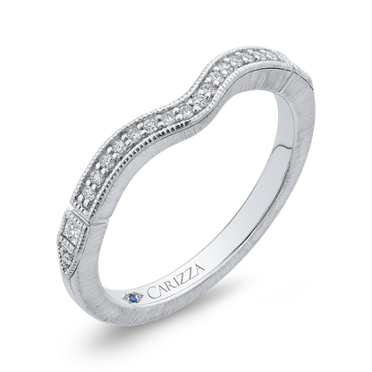 Round Diamond Wedding Band in 14K White Gold