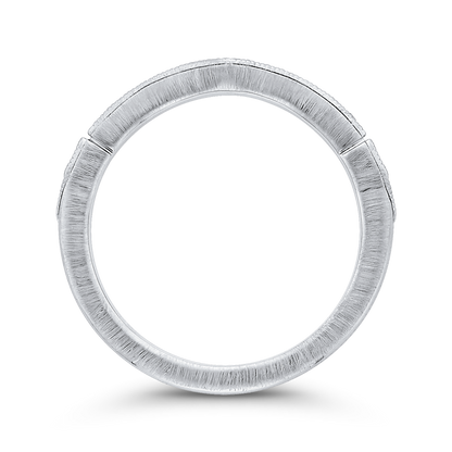 Round Diamond Wedding Band in 14K White Gold
