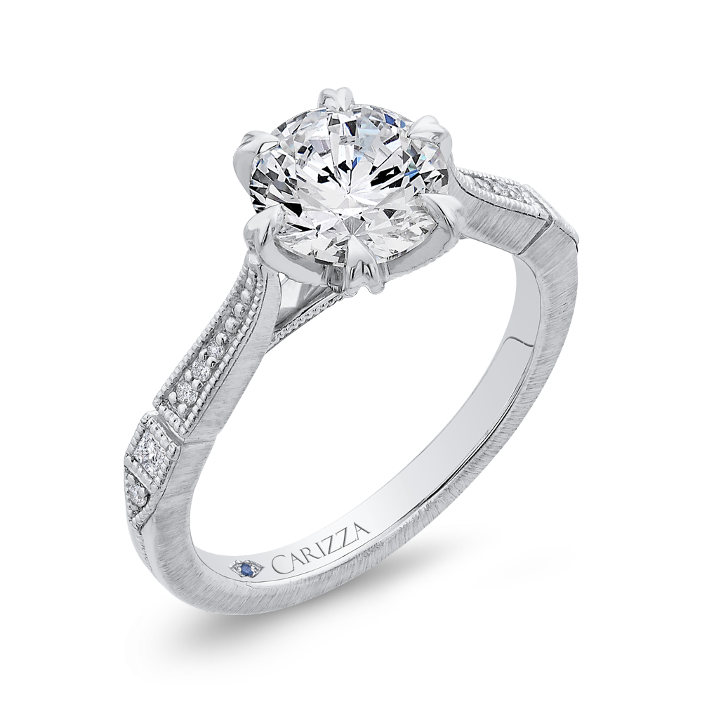 Diamond Engagement Ring in 14K White Gold (Semi-Mount)