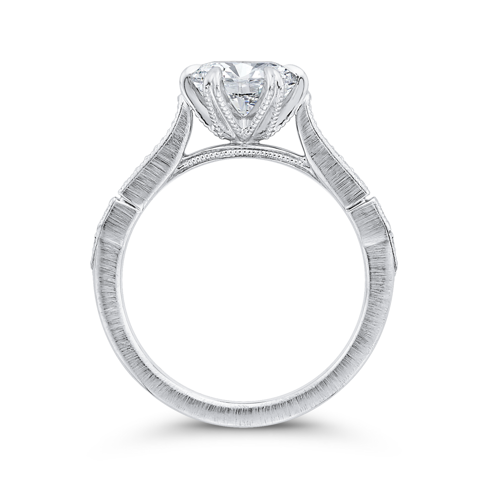 Diamond Engagement Ring in 14K White Gold (Semi-Mount)