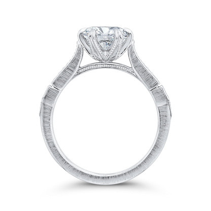 Diamond Engagement Ring in 14K White Gold (Semi-Mount)