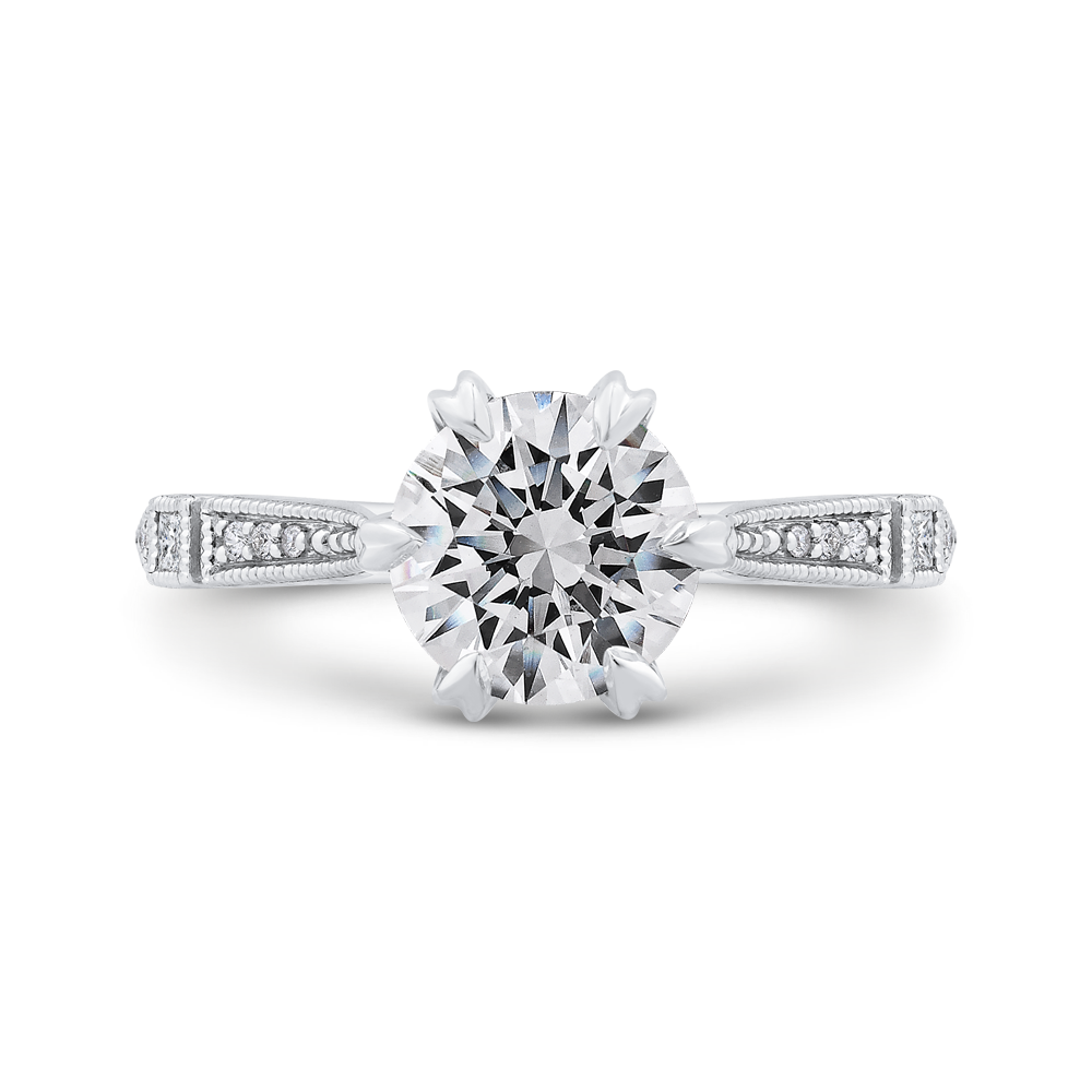 Diamond Engagement Ring in 14K White Gold (Semi-Mount)