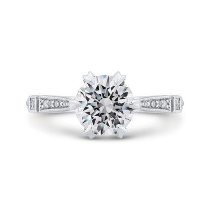 Diamond Engagement Ring in 14K White Gold (Semi-Mount)