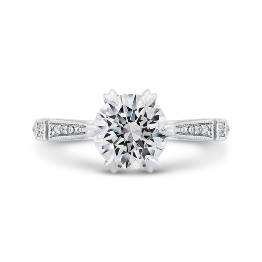 Diamond Engagement Ring in 14K White Gold (Semi-Mount)