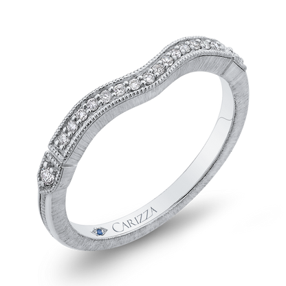 Round Diamond Wedding Band in 14K White Gold