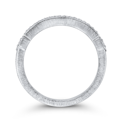 Round Diamond Wedding Band in 14K White Gold