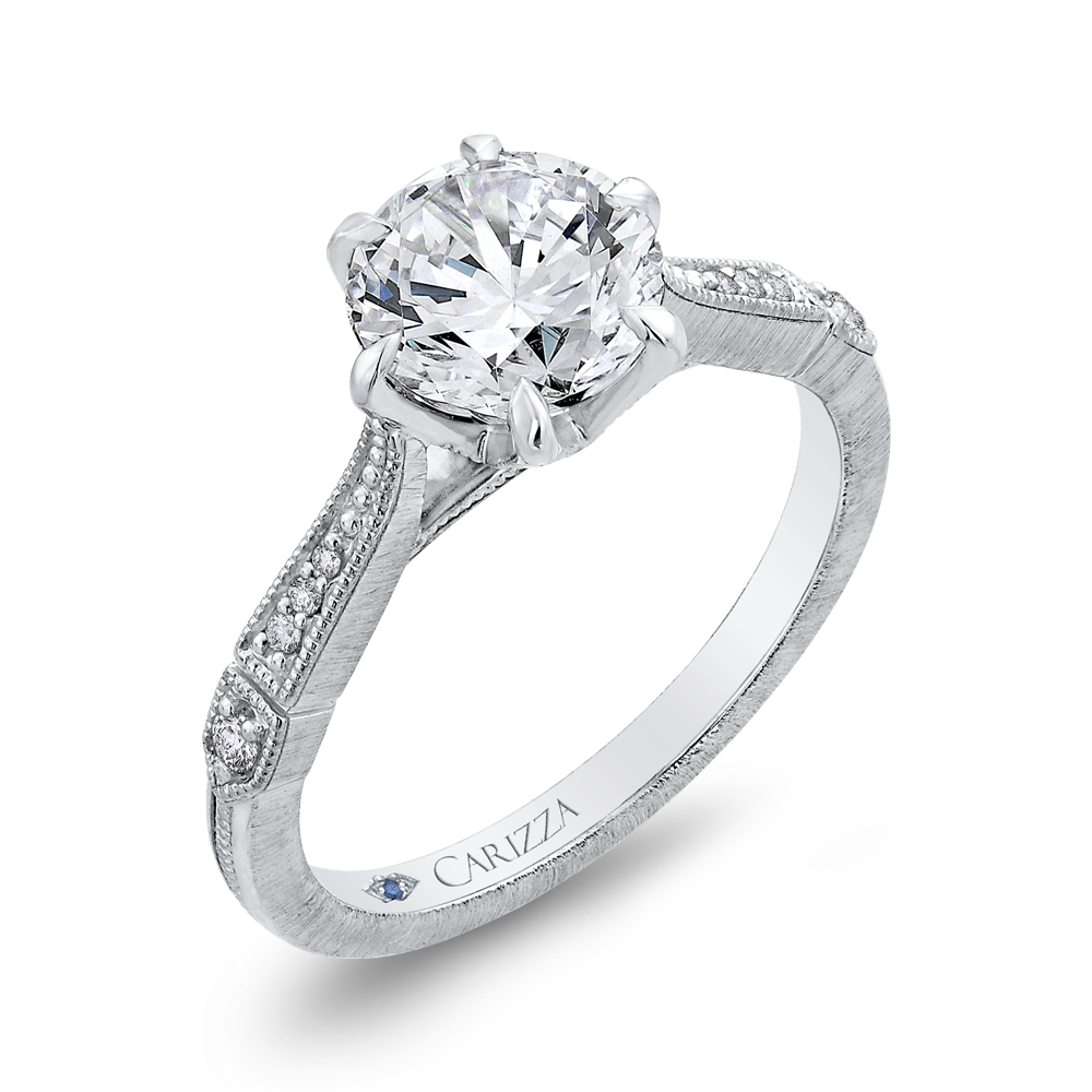 Diamond Engagement Ring in 14K White Gold (Semi-Mount)