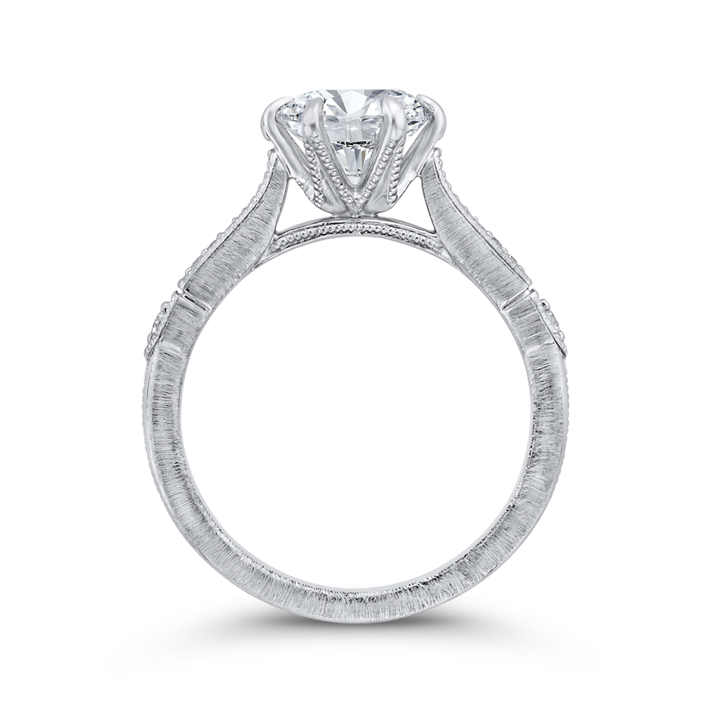 Diamond Engagement Ring in 14K White Gold (Semi-Mount)