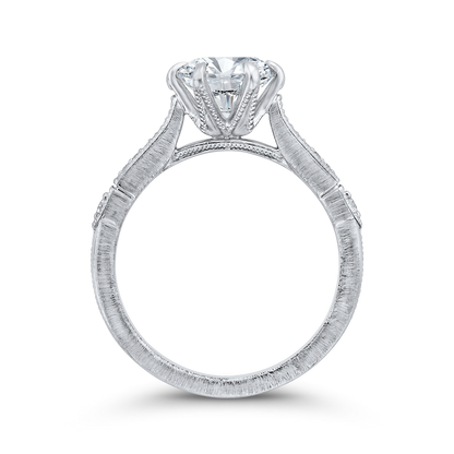 Diamond Engagement Ring in 14K White Gold (Semi-Mount)