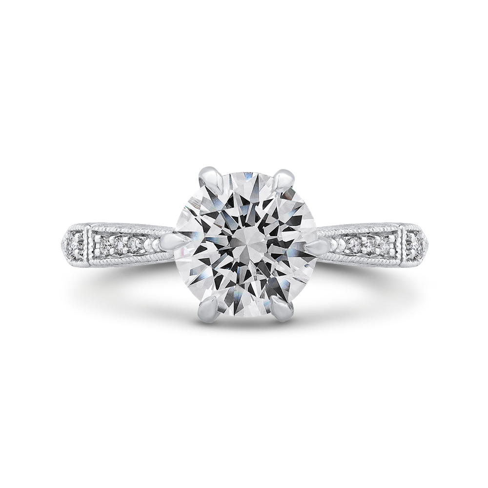 Diamond Engagement Ring in 14K White Gold (Semi-Mount)