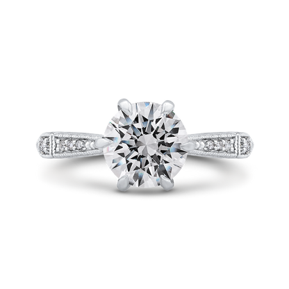 Diamond Engagement Ring in 14K White Gold (Semi-Mount)