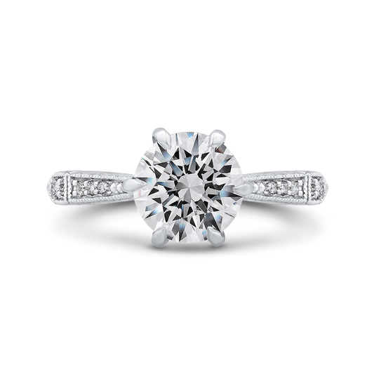 Diamond Engagement Ring in 14K White Gold (Semi-Mount)