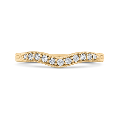 Round Diamond Wedding Band in 14K Yellow Gold