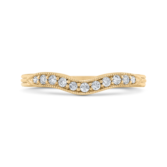 Round Diamond Wedding Band in 14K Yellow Gold
