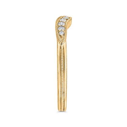 Round Diamond Wedding Band in 14K Yellow Gold