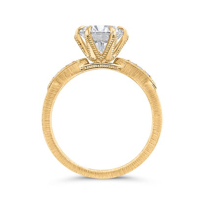 Diamond Engagement Ring in 14K Yellow Gold (Semi-Mount)