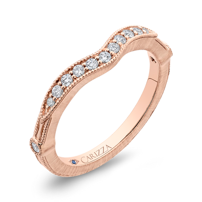 Round Diamond Wedding Band in 14K Rose Gold
