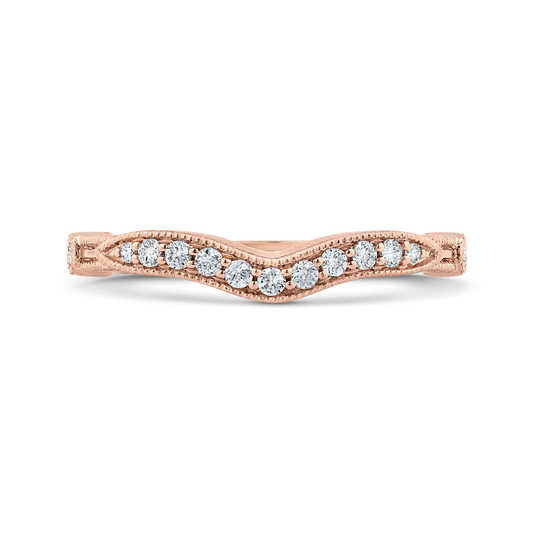 Round Diamond Wedding Band in 14K Rose Gold