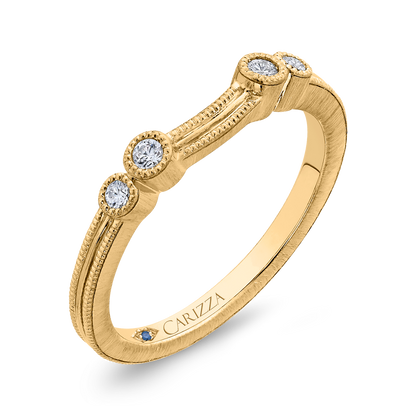 Round Diamond Wedding Band in 14K Yellow Gold