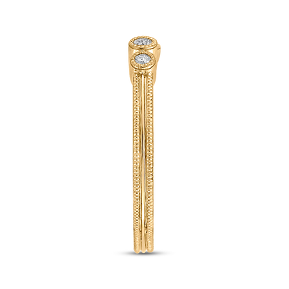 Round Diamond Wedding Band in 14K Yellow Gold