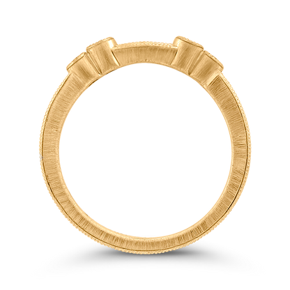 Round Diamond Wedding Band in 14K Yellow Gold