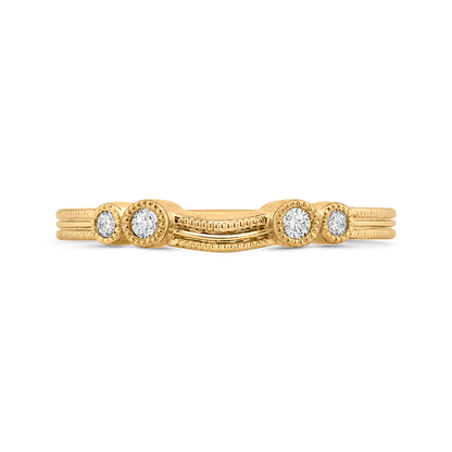 Round Diamond Wedding Band in 14K Yellow Gold