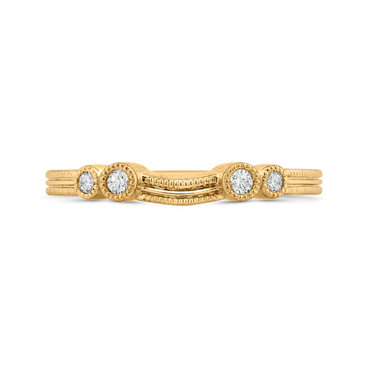 Round Diamond Wedding Band in 14K Yellow Gold